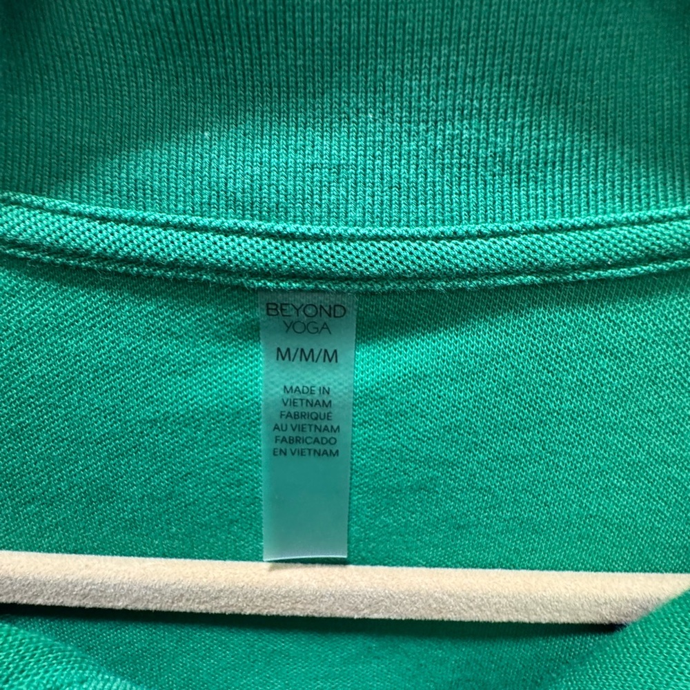 Beyond Yoga Green Polo Shirt - Picture 3 of 5